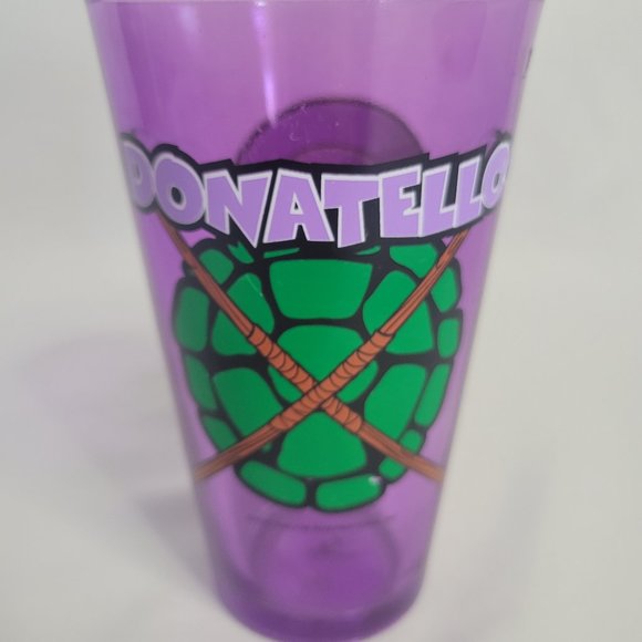Teenage Mutant Ninja Turtle Donatello 2010 Purple 14 oz Glass Tumbler - Picture 2 of 5